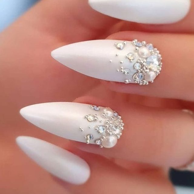 Stone work nail art